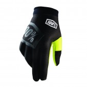 Guantes 100% Itrack Negro Fluo